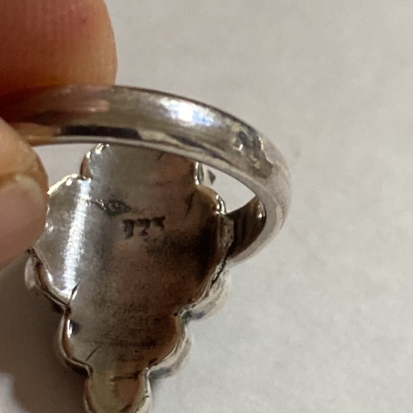 Turquoise and Coral Sterling Silver sue 7.5 - Picture 3 of 4